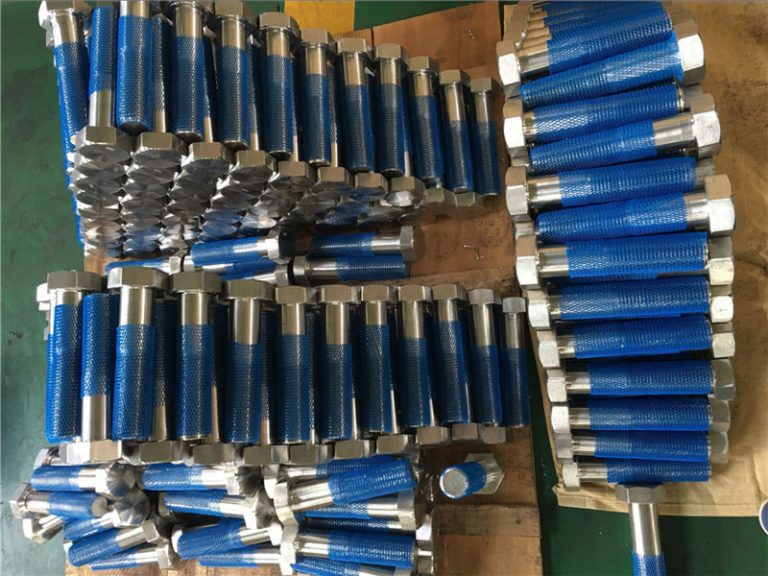 sus 304l en1.4306 ss boulons hexagonaux de fixation iso4014 demi-fil